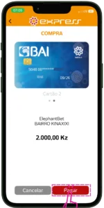 Instruções para depositar na Elephant Bet Angola