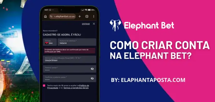 Como criar conta na Elephantbet