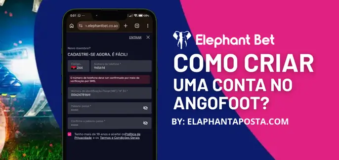 como criar conta no elephant bet online