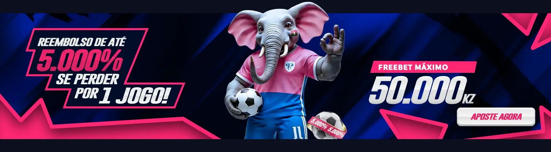 Reembolso de até 50 mil na Elephant Bet